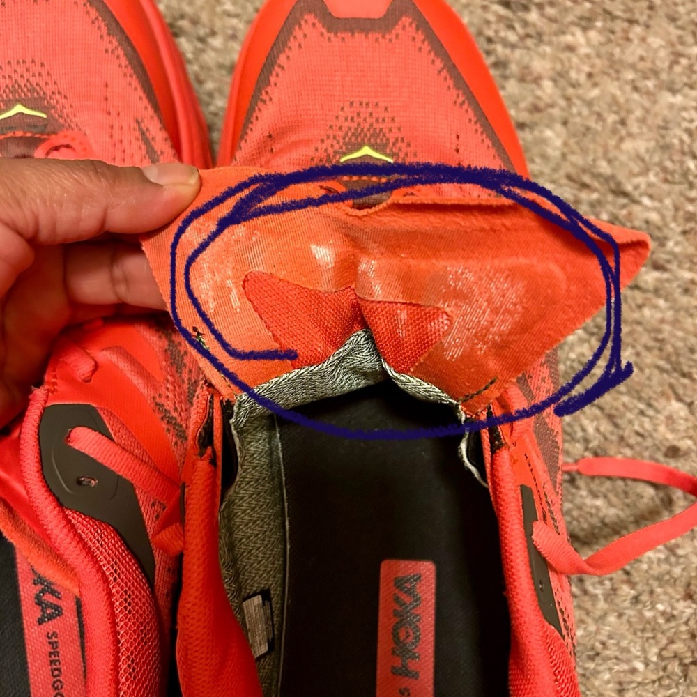 HOKA SPEEDGOAT 5 Men's Shoes in Vibrant Orange /  GORE-TEX /  Vibram - Picture 5 of 6